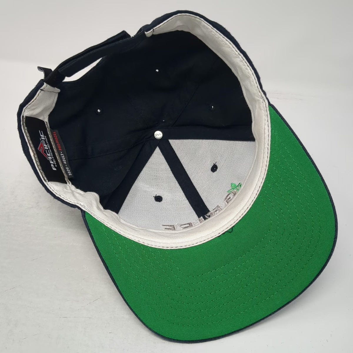 Pacific Headwear Baseball Cap Blue One Size Griff Electric Green Under Visor Hat