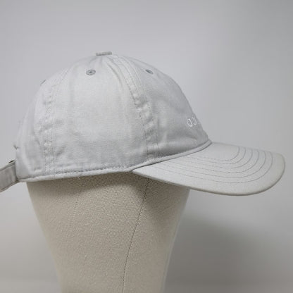 Adidas Baseball Cap Gray One Size Trefoil Logo Strapback Cotton Curved Brim Hat