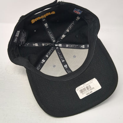 Pittsburgh Steelers NFL New Era Cap Black One Size Gray Strapback Adjustable Hat