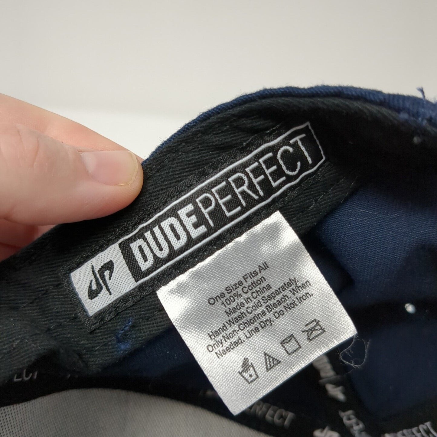 Dude Perfect Snapback Hat Blue One Size Adjustable Embroidered 6 Panel