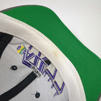 Utah Jazz NBA The Game Snapback Hat Black Gray Purple Green Underbrim Vintage
