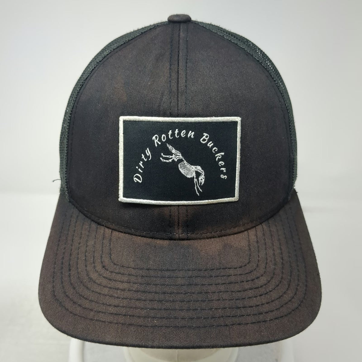 Pacific Headwear Trucker Hat Black One Size Dirty Rotten Buckers Skeleton Mesh