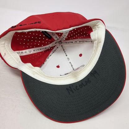 EvoShield Baseball Cap Red White M Warriors Perforated Flexfit Team Logo hat