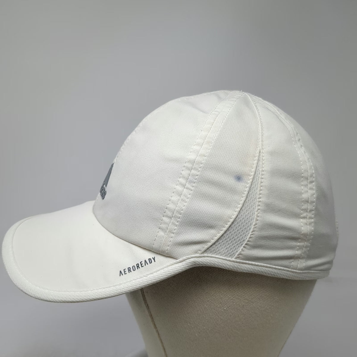 Adidas Baseball Cap White One Size Strapback Aeroready Athletic Adjustable Hat
