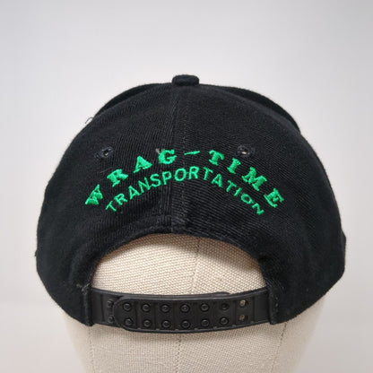 W-T Wrag-Time Transportation Snapback Hat Black One Size Embroidered