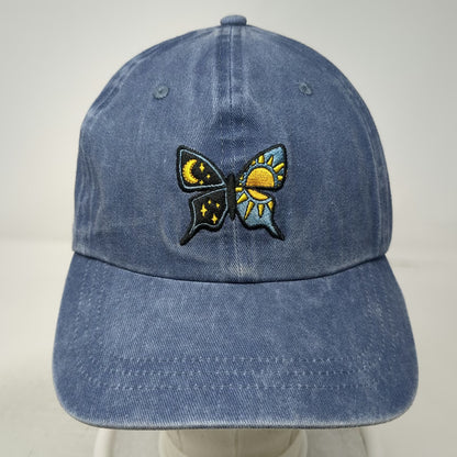 Wild Fable Baseball Cap Blue One Size Butterfly Sun Moon Cotton Slideback Hat
