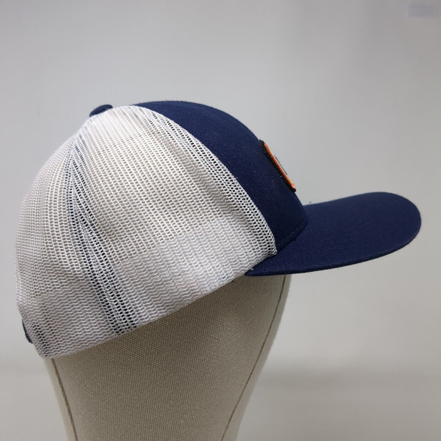 Hurley Patch Snapback Mesh Back Trucker Hat Blue One Size Yupoong