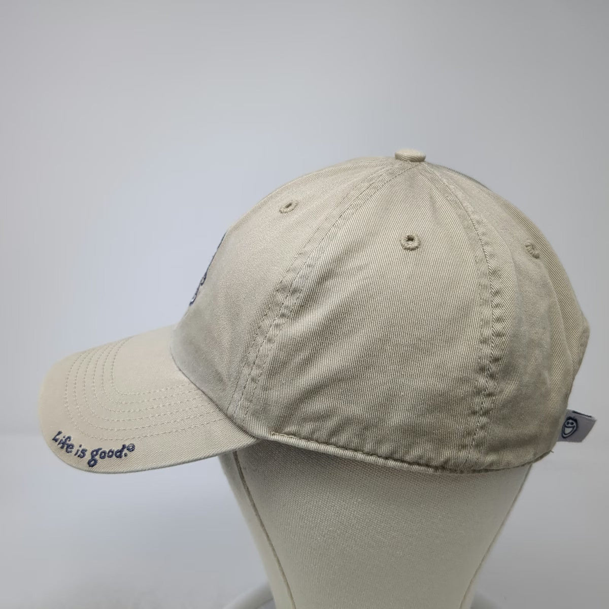 Life is Good Baseball Cap Beige One Size Jake Hiker Embroidered Cotton Hat