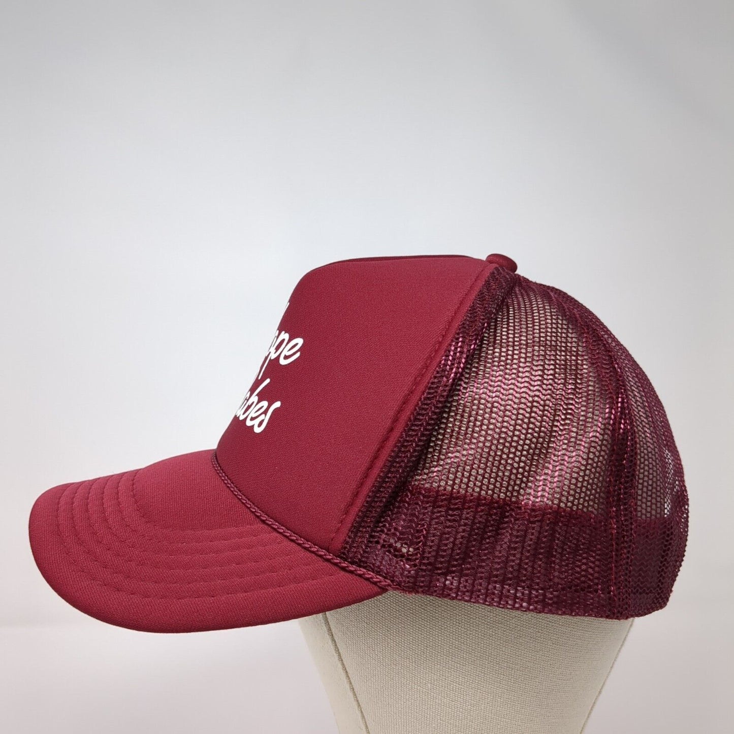 Hope Babes Snapback Trucker Hat Red One Size Adjustable Mesh Back Rope Otto