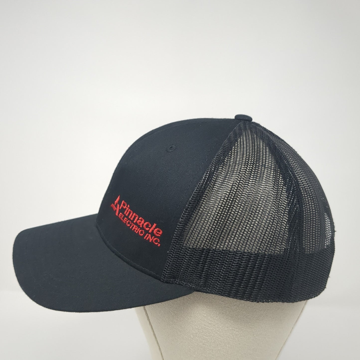 Pinnacle Electric Inc. Snapback Trucker Hat Black One Size Mesh Back