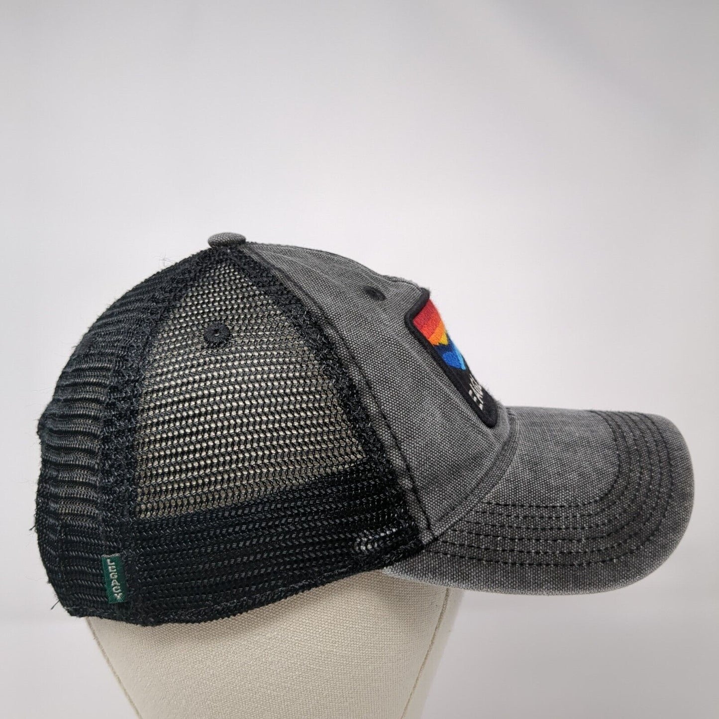 Eagle Cap Snapback Trucker Hat Gray OS Adjustable Embroidered Mesh Back Legacy