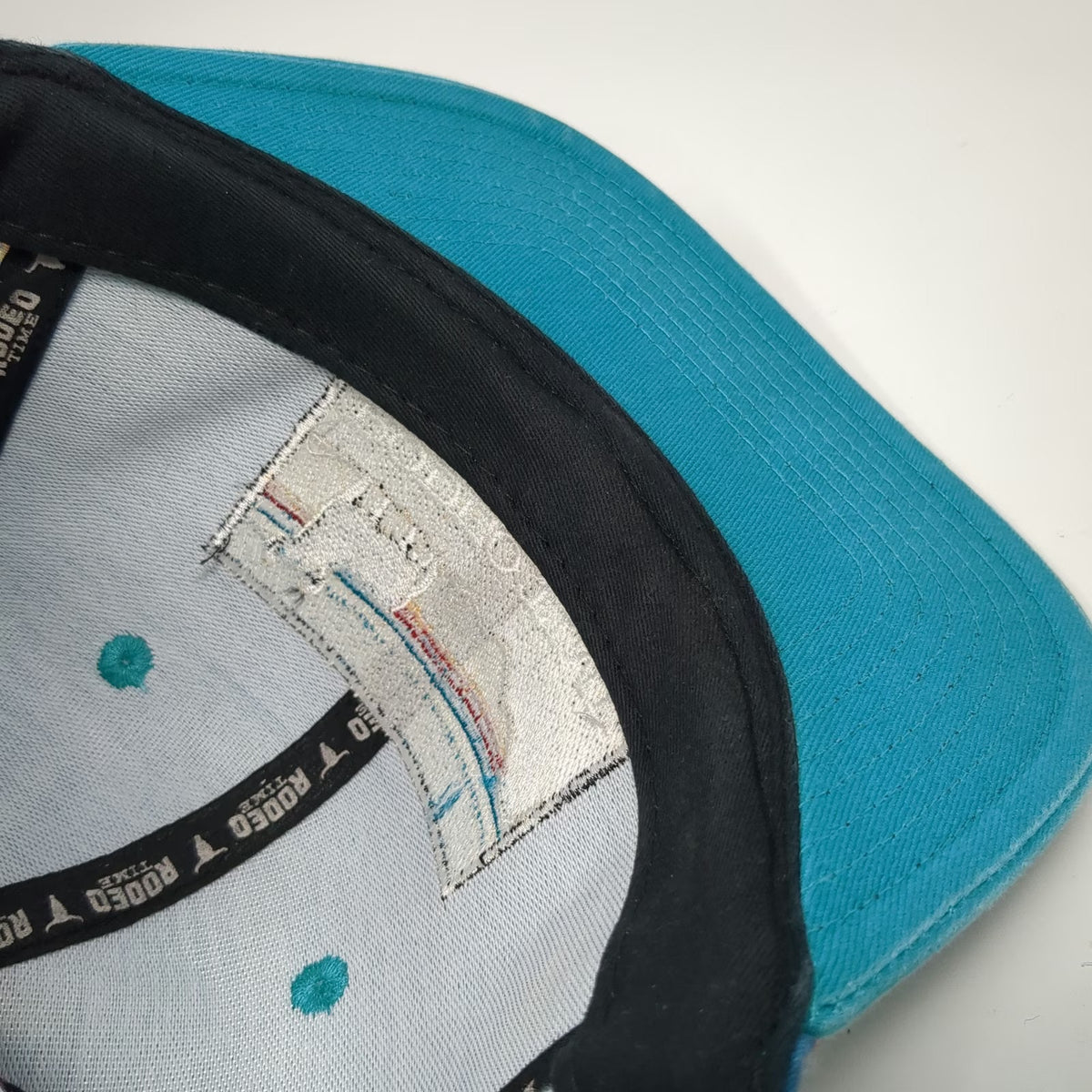 Dale Brisby Rodeo Time Blue Snapback Hat One Size Bull Southwestern Pattern Cap