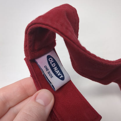 Old Navy 28 Strapback Visor Hat Red One Size Embroidered Adjustable