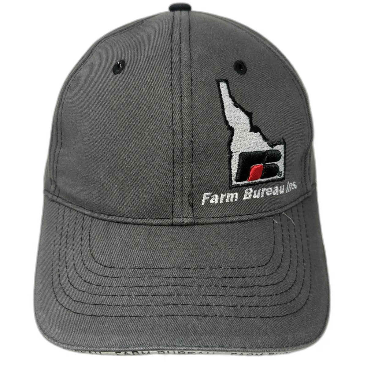 Buck's Bags Baseball Cap Gray One Size Idaho Farm Bureau Insurance Logo Hat