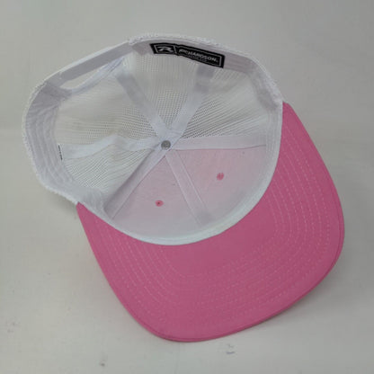 Richardson Women's Mesh Back Snapback Hat Pink White Wiley Sanders Truck Lines