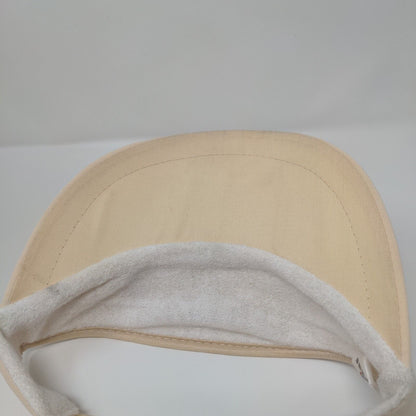 Treasure Valley R.V. Center Strapback Visor Hat Tan OSFA Adjustable