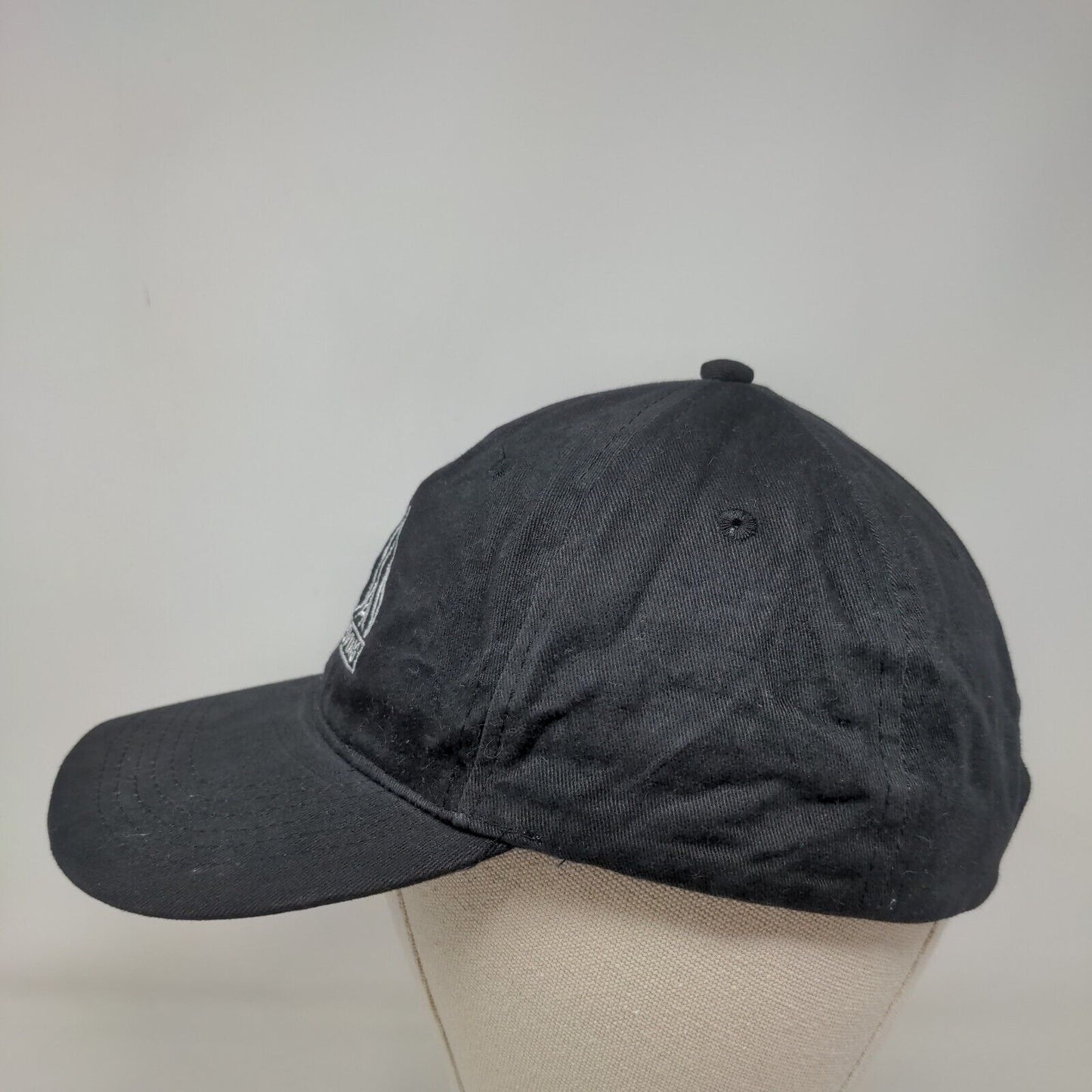Mountain Moving Slideback Hat Black One Size Embroidered 6 Panel Port & Company
