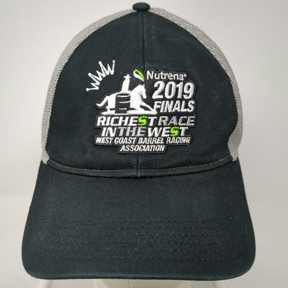 Otto Trucker Hat Black Gray One Size Mesh Snapback Barrel Racing Richest Race