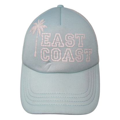 East Coast Snapback Trucker Hat Blue One Size Mesh Back Billabong