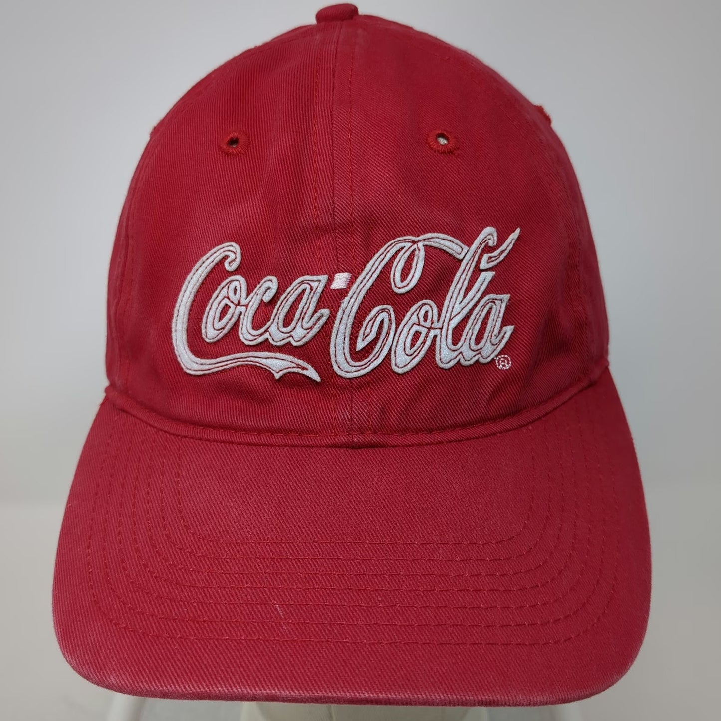 Anoma Baseball Cap Red One Size Coca Cola Embroidered Adjustable Strapback hat
