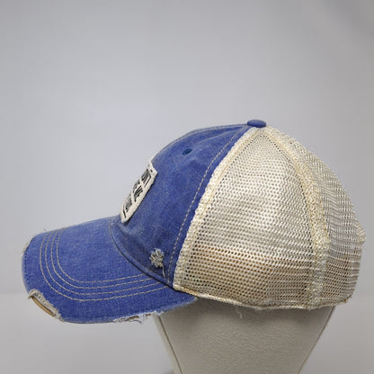 You Don't Scare Me I Have Kids Trucker Hat Blue OS Mesh Back Distressed Headmost