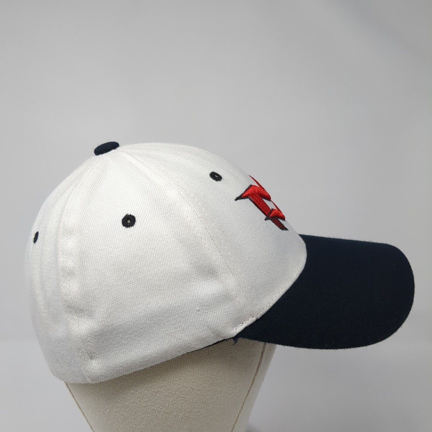 Cougars Fitted Hat White S/M Embroidered Logo Colorblock 6 Panel