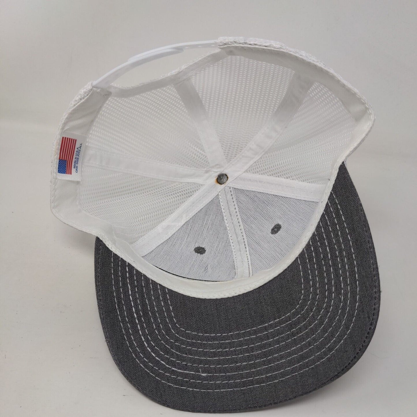 Army National Guard 1-800- Go-Guard Snapback Trucker Hat Gray OSFA Adjustable