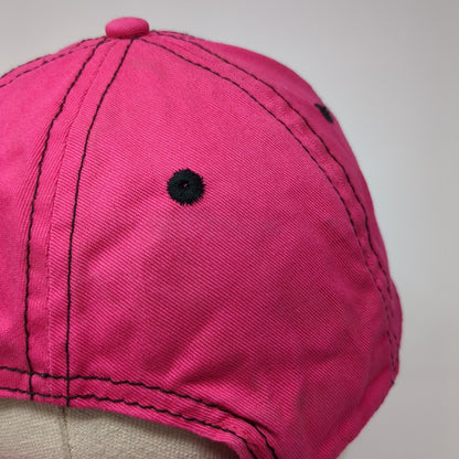 Unbranded Strapback Hat Pink One Size Adjustable Vented Holes 6 Panel Blank