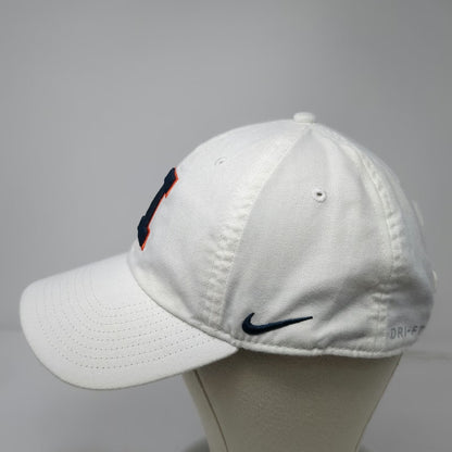 Nike Illinois Fighting Illini NCAA White One Size Cap Dri-Fit Slideback Hat Logo