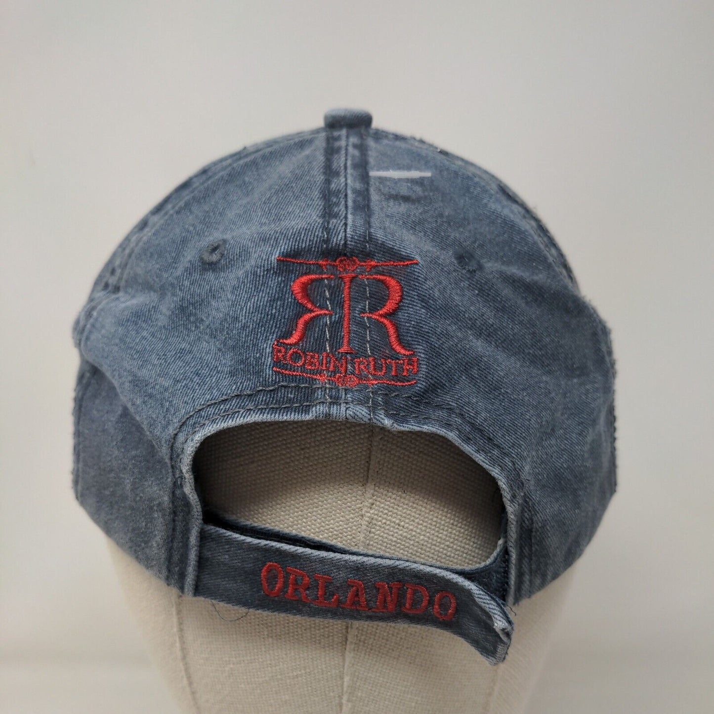 Orlando Original 1885 Strapback Hat Blue One Size Embroidered Cotton Robin Ruth