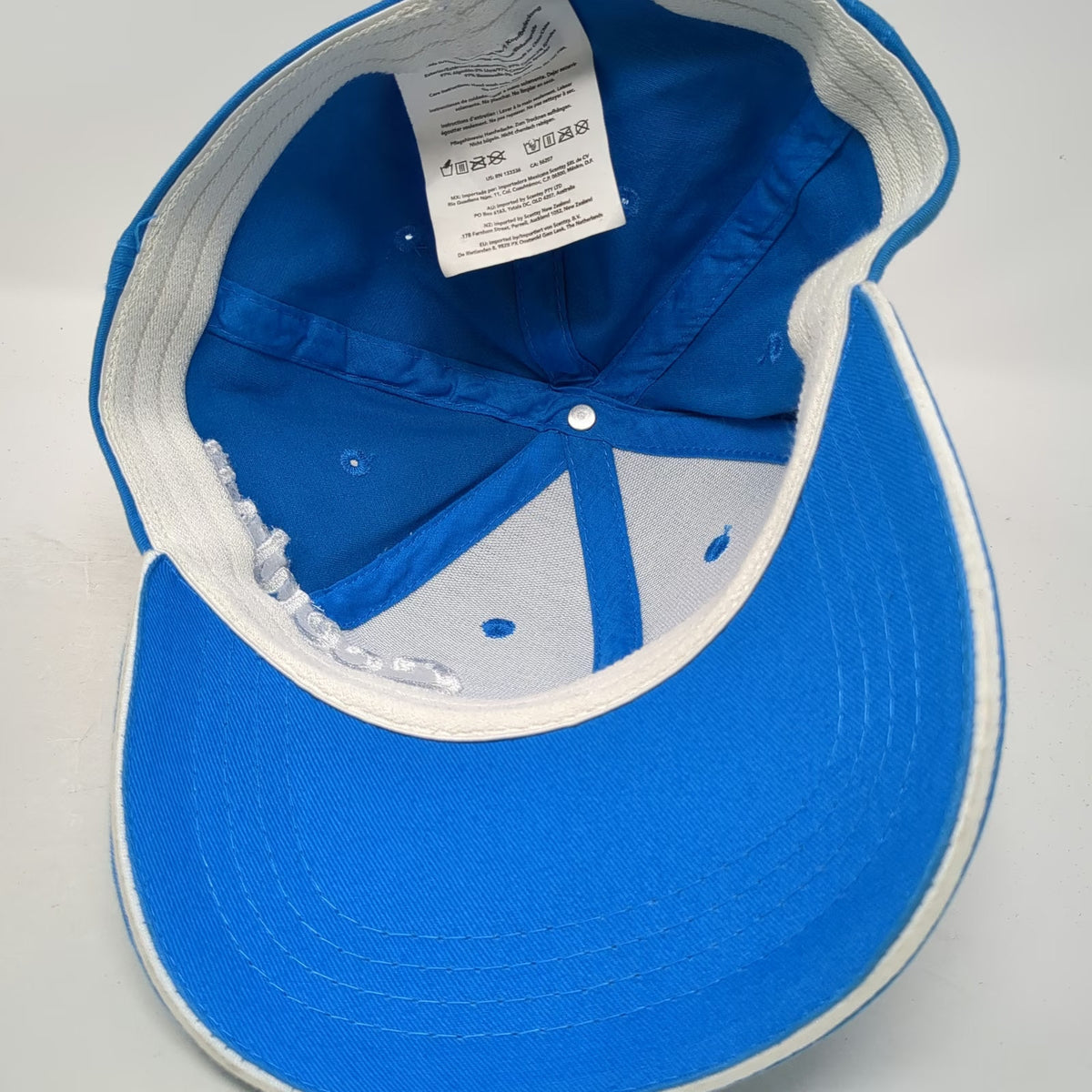 Scentsy Baseball Cap Blue One Size Embroidered Script Logo Stretch Fit Trim Hat