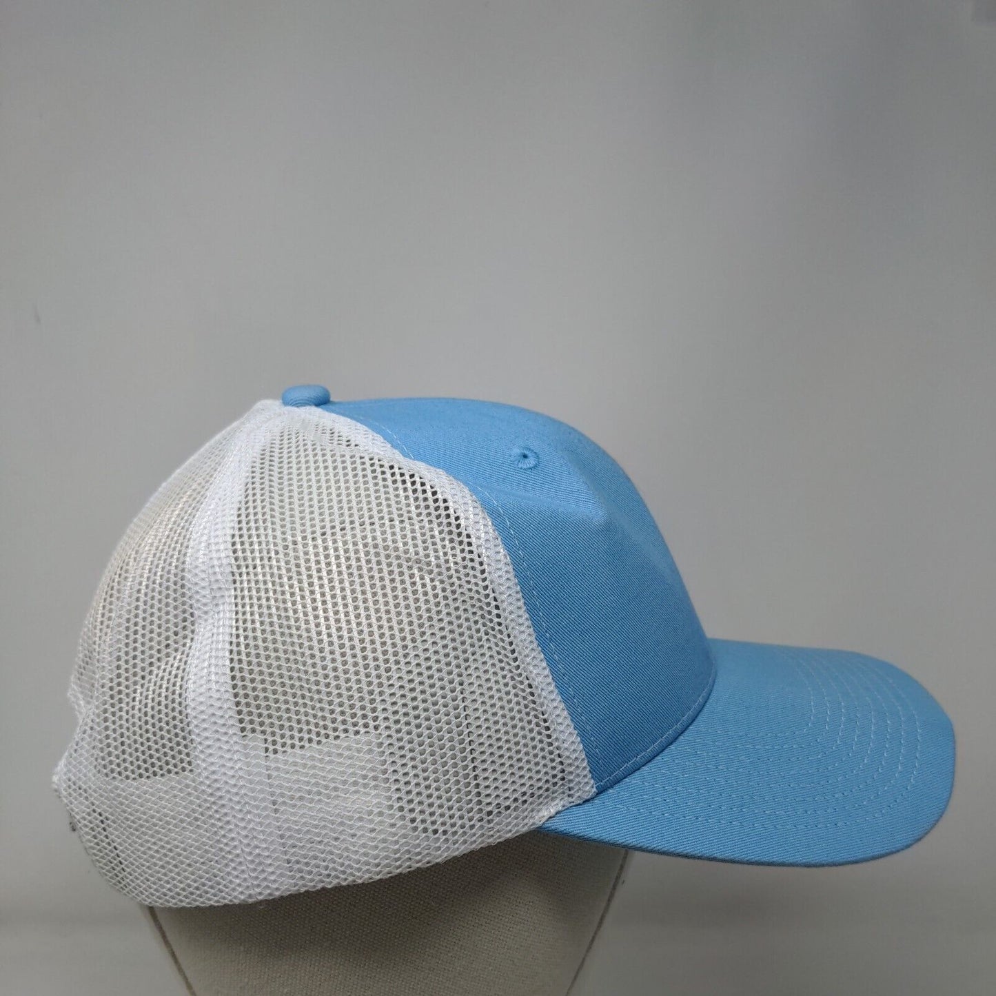 Outdoor Cap Patch Snapback Mesh Back Trucker Hat Blue Adult Colorblock