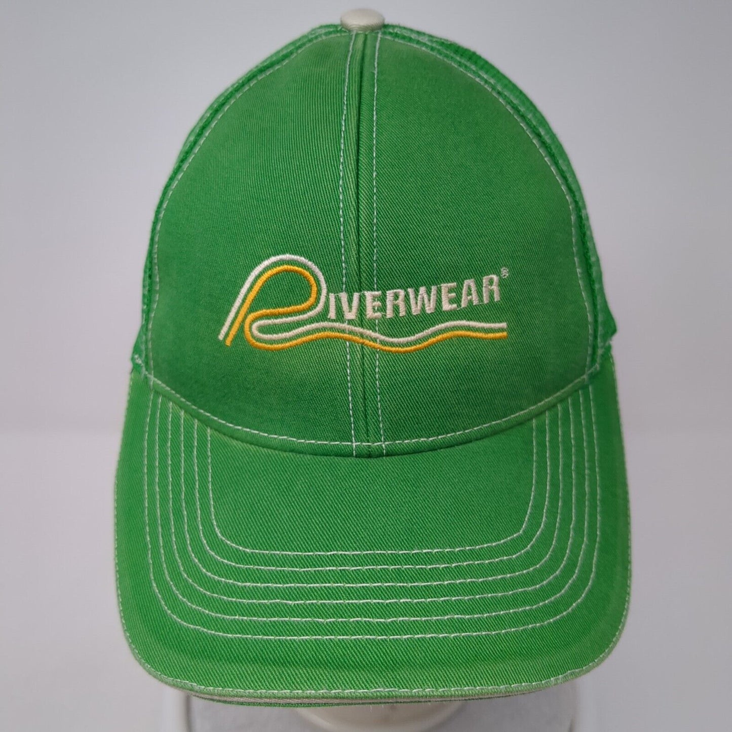 Riverwear Snapback Trucker Hat Green One Size Adjustable Mesh Back Alternative