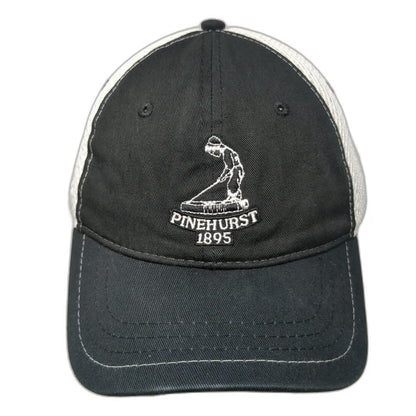 Pukka Baseball Cap Black One Size Pinehurst 1895 Golf Mesh Back Strapback Hat