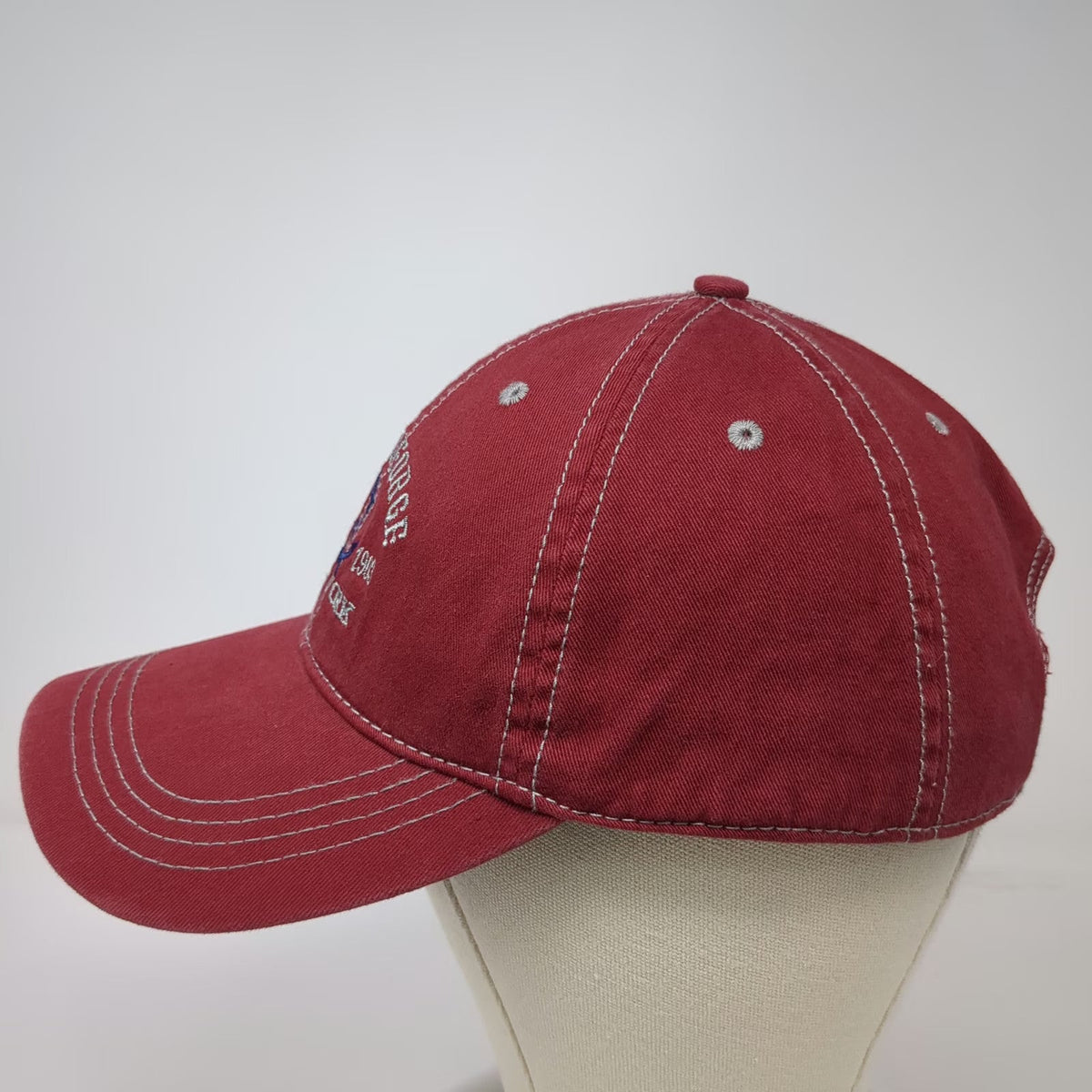 Prairie Mountain Lake George New York Anchor Red Baseball Cap One Size Slideback