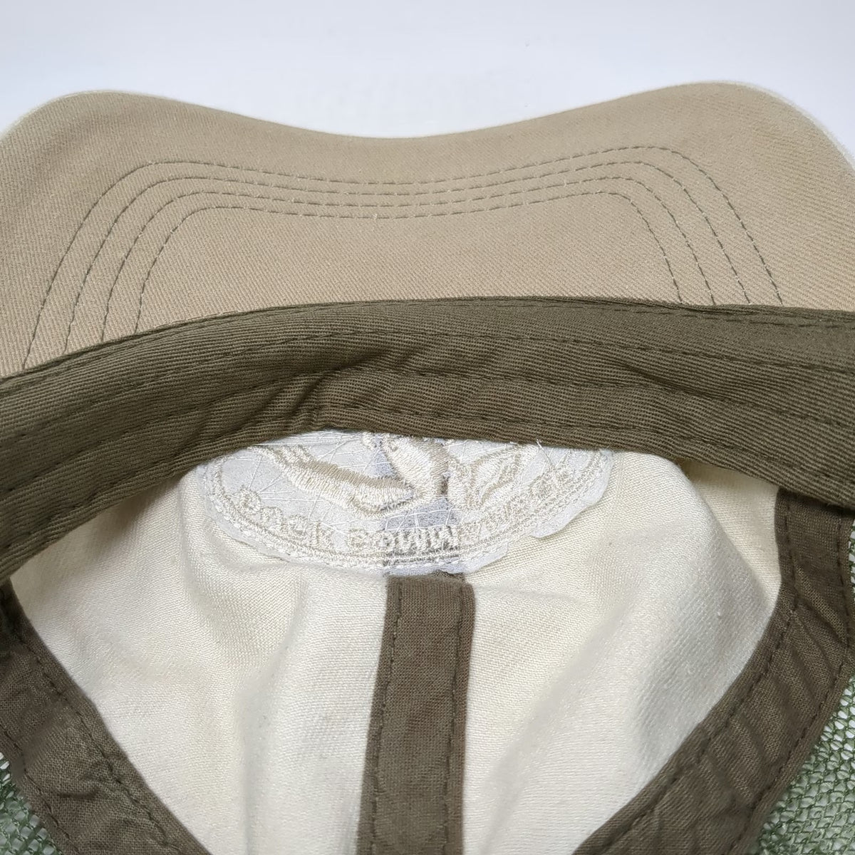 Duck Commander Baseball Cap Beige Green One Size Mesh Back Arise Kill Eat Hat