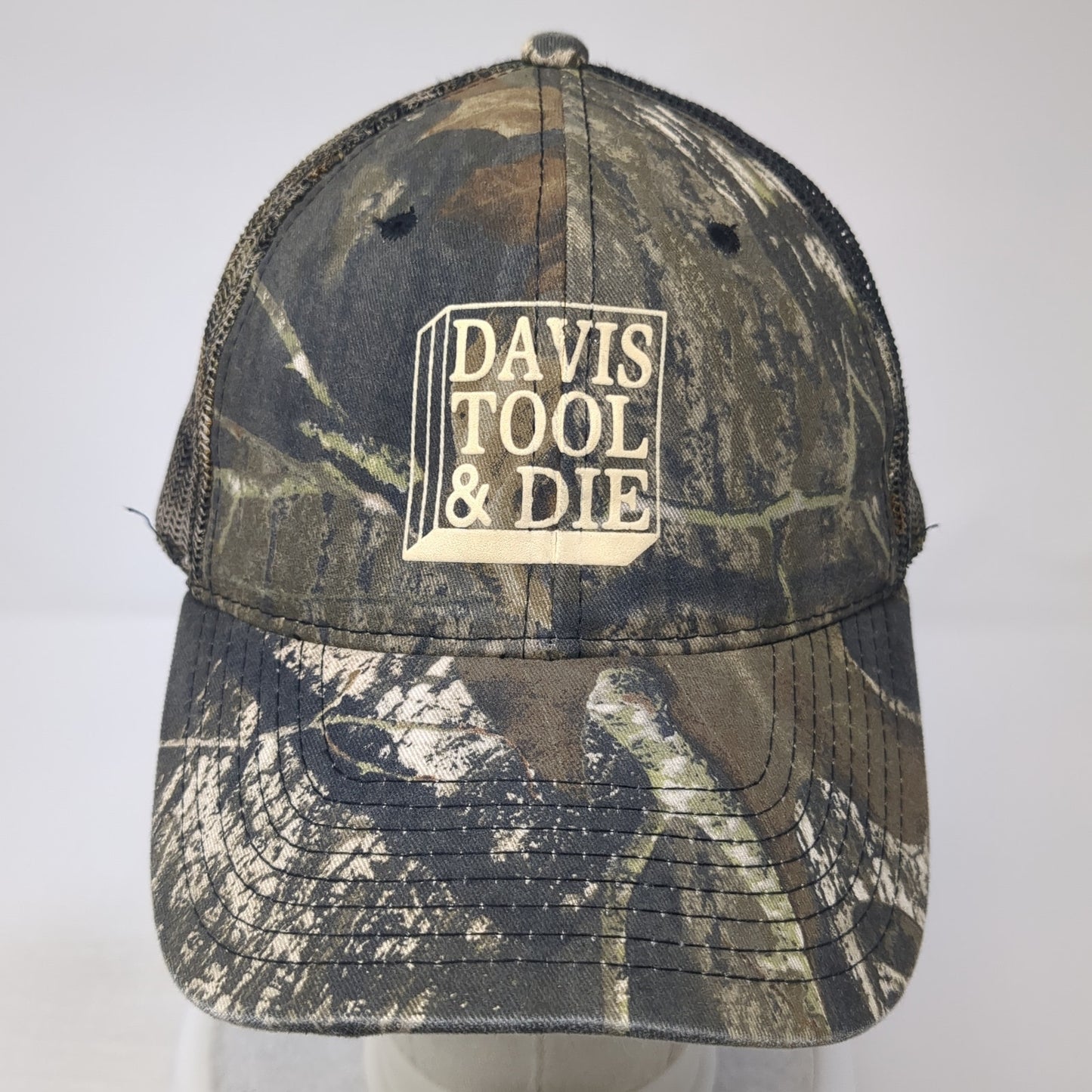 Davis Tool & Die Snapback Trucker Hat Multi One Size Mesh Back Camo