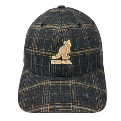 Kangol Baseball Cap Gray Plaid XL Flexfit Fitted Hat Suede Undervisor Logo