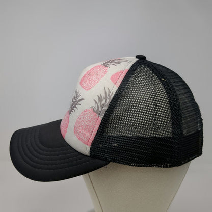 The Color Run Trucker Hat White Black Pink One Size Pineapple Print Mesh Back