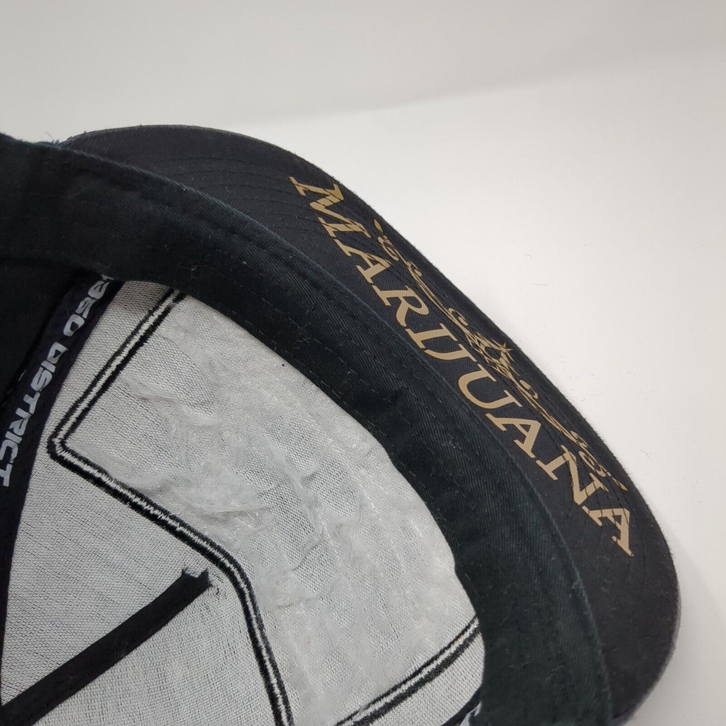 Kush Marijuana Snapback Hat Black One Size Adjustable Embroidered 4350 District