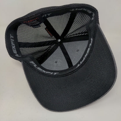 Flexfit Men's Mesh Back Fitted Hat Gray Size OSFA Blank W/Sticker