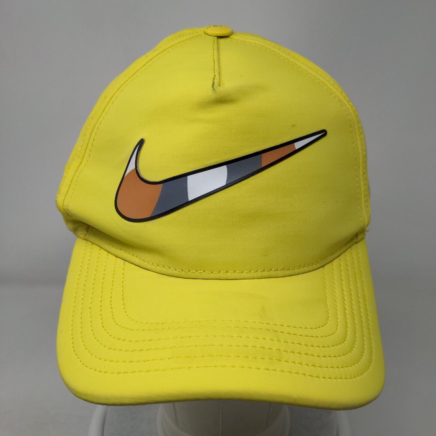 Nike Swoosh Snapback Hat Yellow One Size Adjustable Classic99 Dri-Fit