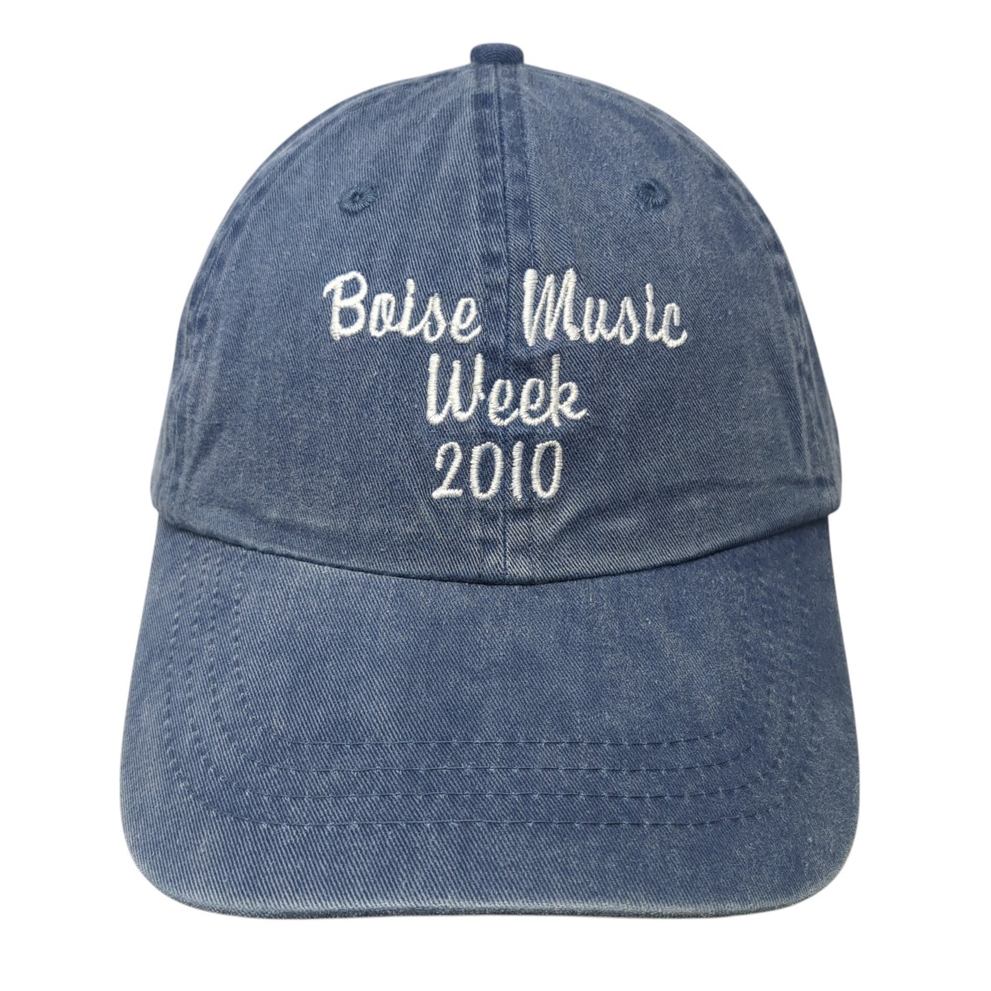 Boise Music Week 2010 Baseball Cap Blue OS Adjustable Embroidered Port & Company