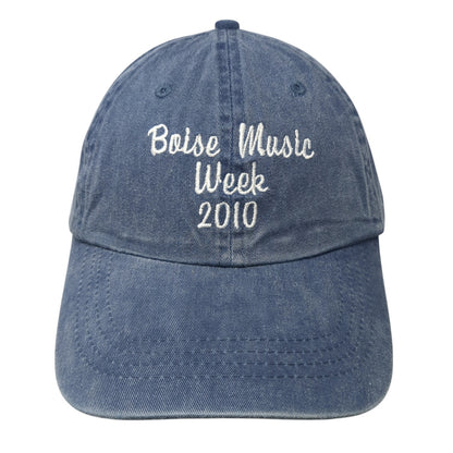 Boise Music Week 2010 Baseball Cap Blue OS Adjustable Embroidered Port & Company