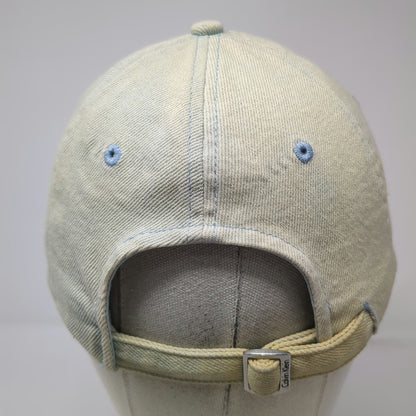 Calvin Klein Jeans Baseball Cap Blue One Size Slideback Light Wash Denim Hat