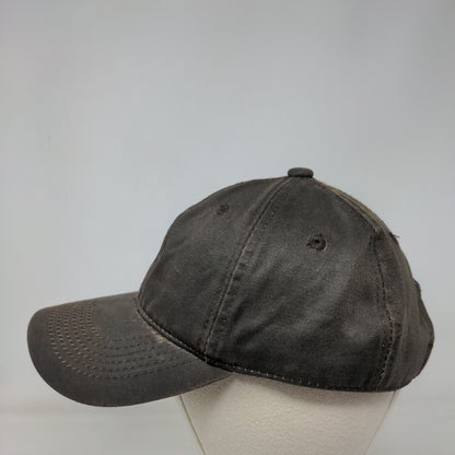 Unbranded Strapback Hat Brown One Size Adjustable Vented Holes 6 Panel Blank