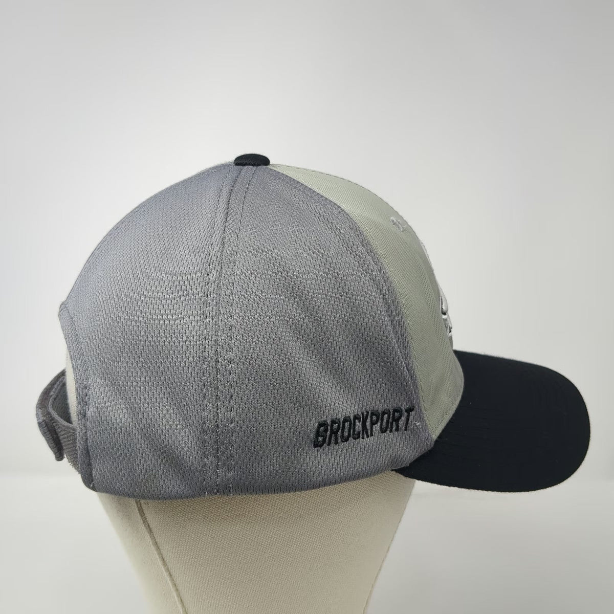 Russell Brockport Golden Eagles Baseball Cap Gray One Size Strapback Mesh Hat