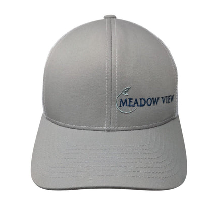 Meadow View Snapback Trucker Hat Gray One Size Mesh Back Embroidered