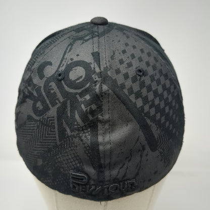 Flexfit Baseball Cap Gray M Dew Tour Allover Print Graphic Logo Fitted Hat Sport