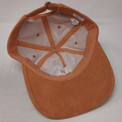 American Eagle 5 Panel Orange One Size Corduroy Paradise Sun Hat Slideback Strap